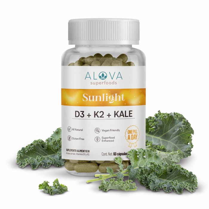 Sunlight — Vitamina D3 + K2 con superalimento de kale